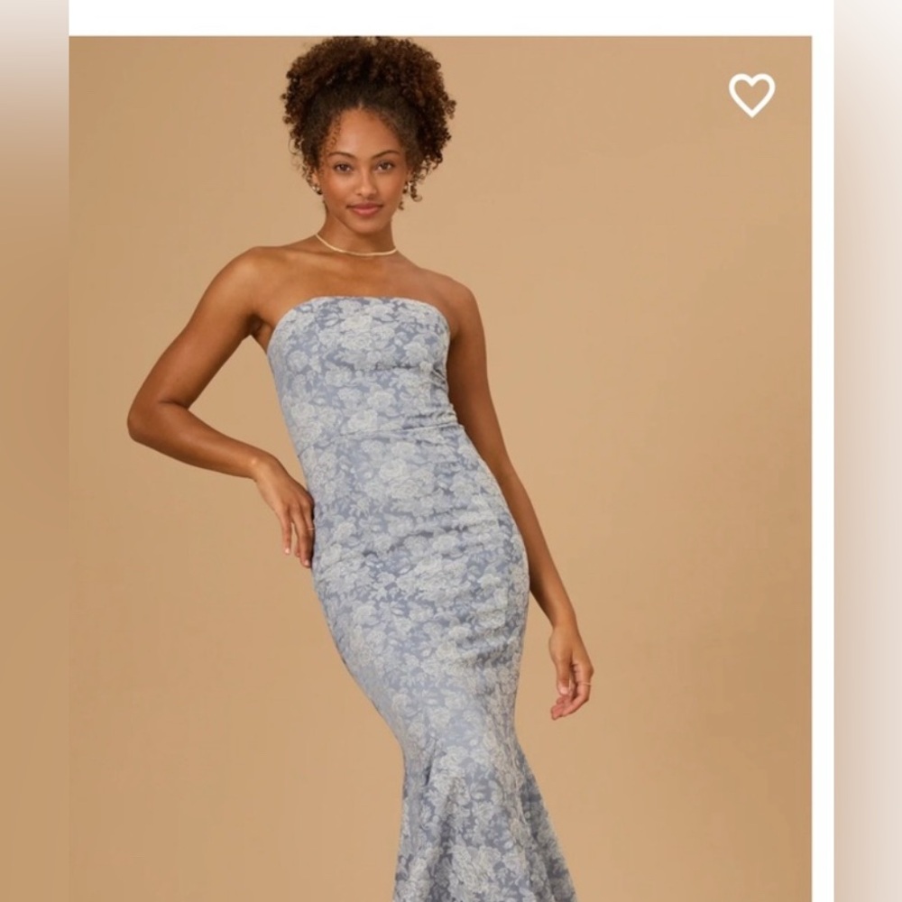 Astrid floral Strapless Dress